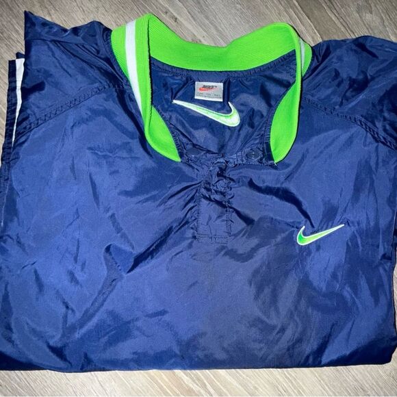 Nike Vintage Windbreaker Jacket Short Sleeve Blue - Picture 3 of 6